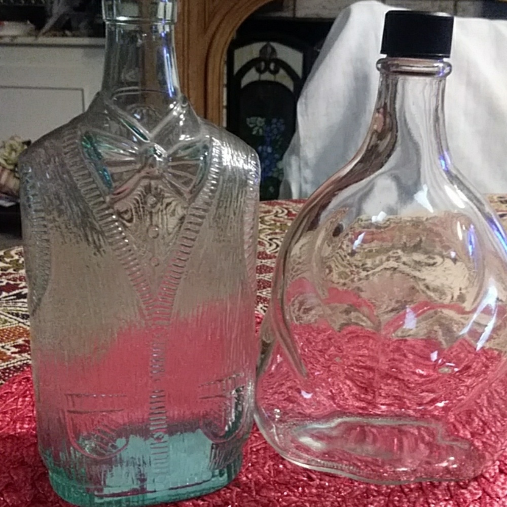 Set of 2 whimsical bottles